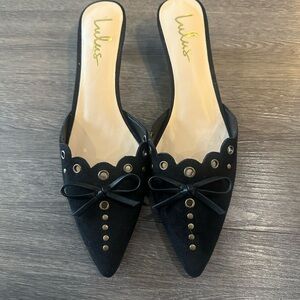 Lulu's Black Studded Women's Mules